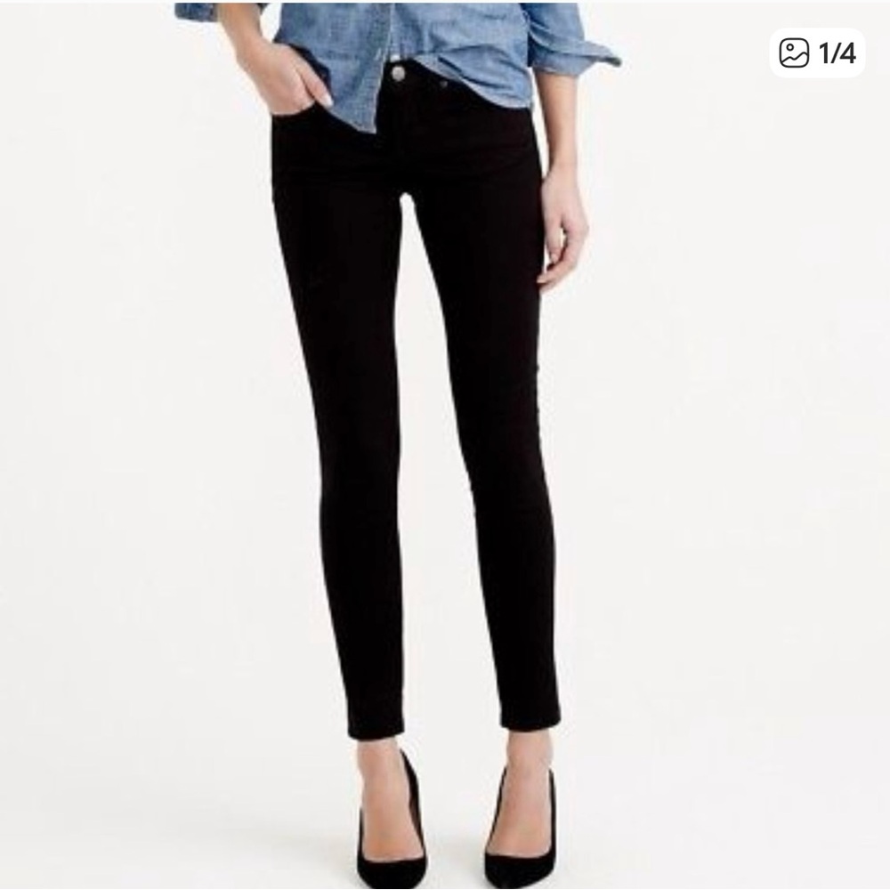 J. Crew Black Stretch Velvet Pants, size 28